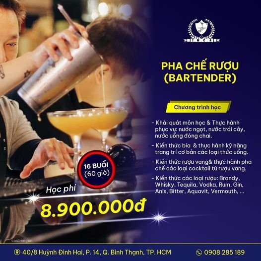 KHÓA HỌC BARTENDER CHUYÊN NGHIỆP